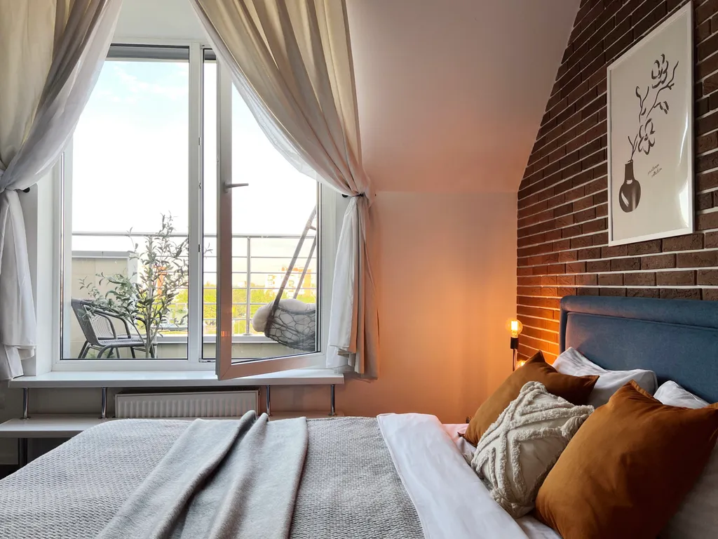 Квартира Комфортабельная квартира на мансарде с видовой террасой — Пушкин