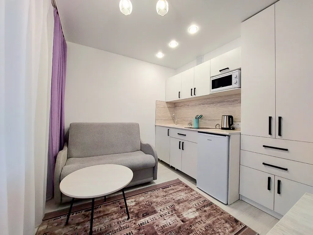 Новая студия с панорамным балконом в Новом городе у парка Прибрежный