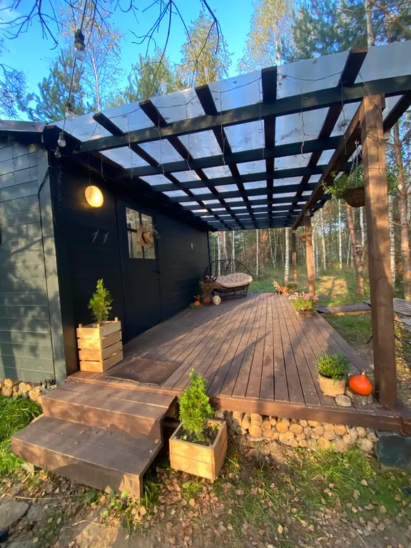 Уютный и теплый мини домик ТиниДача Можжевельник в лесу