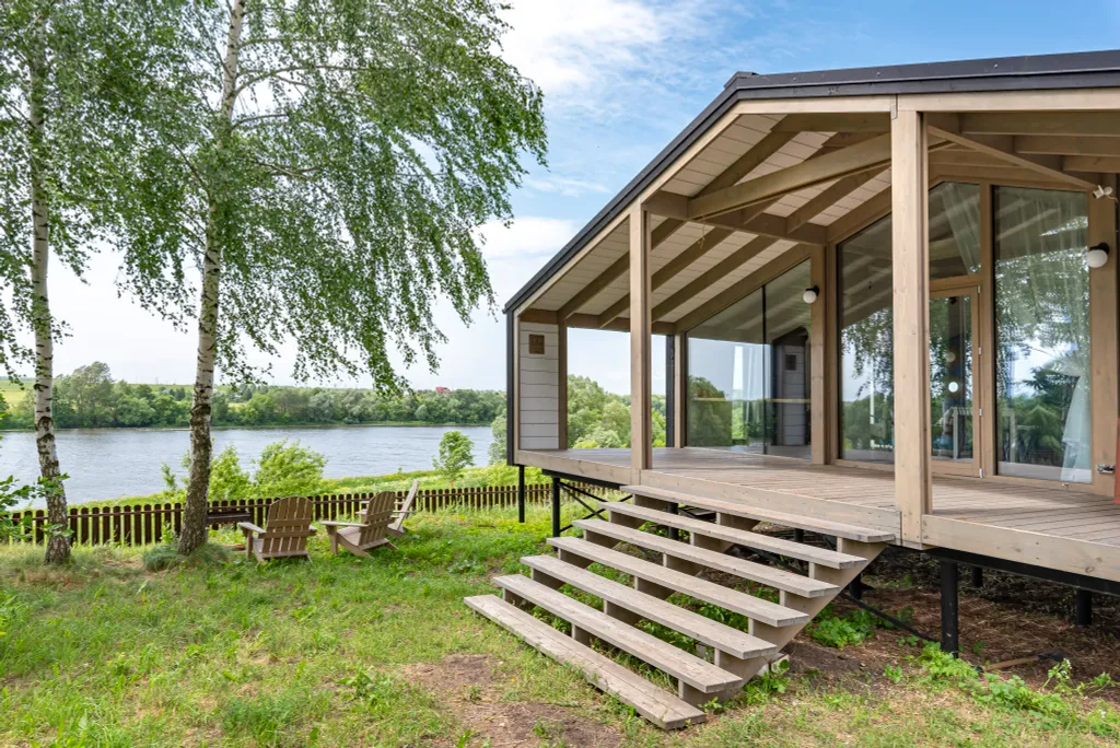 Коттедж Дом на берегу реки, Коломна — Елино