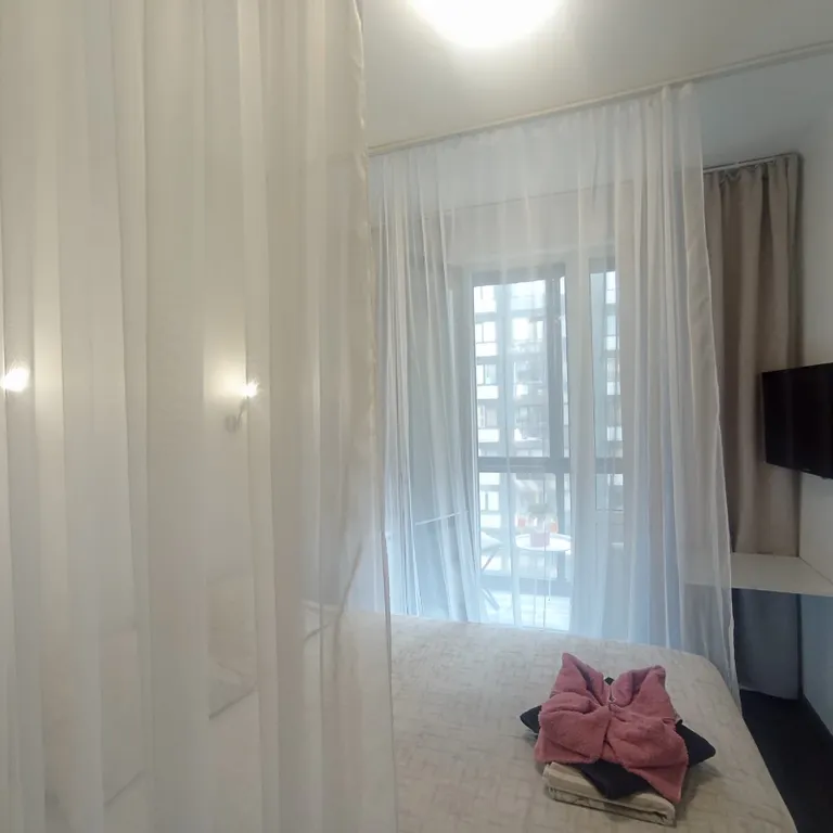 Квартира с балдахином, балконом с лаундж зоной для чая и кофе