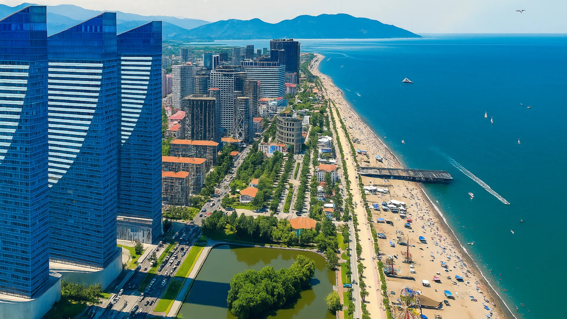 Современные апартаменты с панорамным видом на море и пляж в Батуми ✨