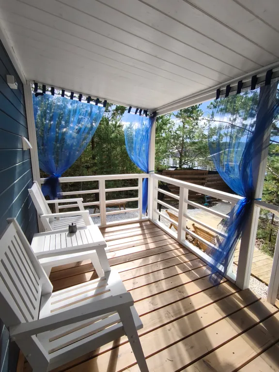 Дом с купелью в сосновом лесу