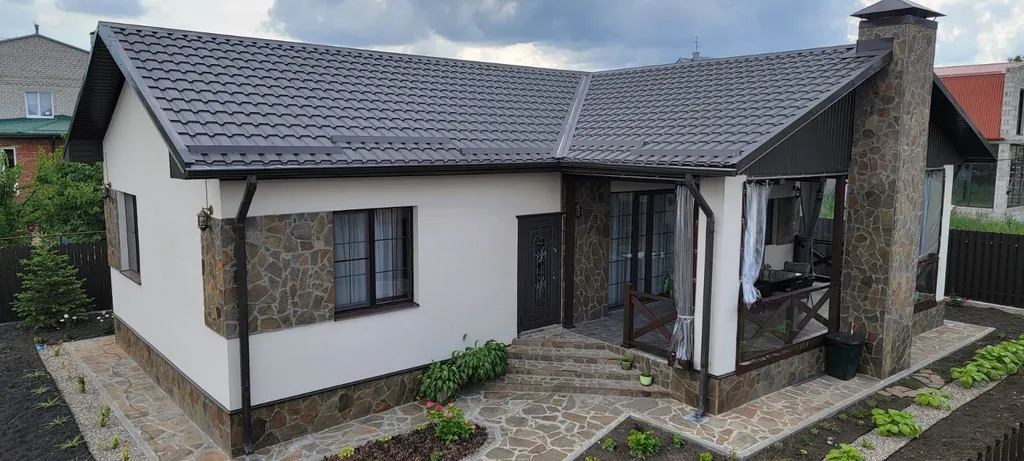 Новый дом с финской сауной, террасой и видом на гору Змейка