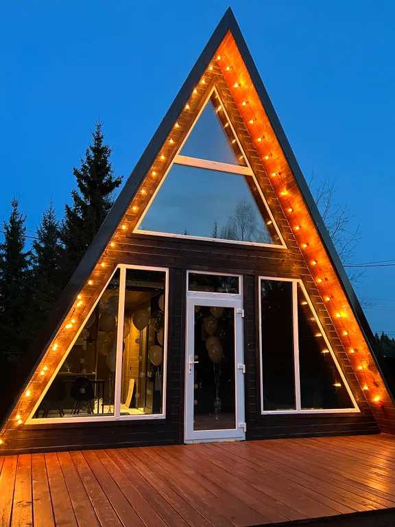 Уютный романтический домик А-фрейм
