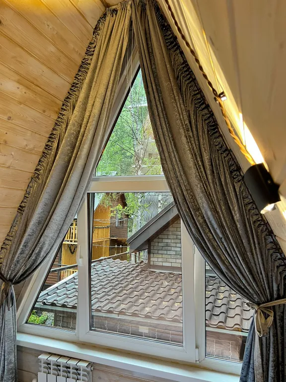 А-Frame домик с видом на гору Чегет