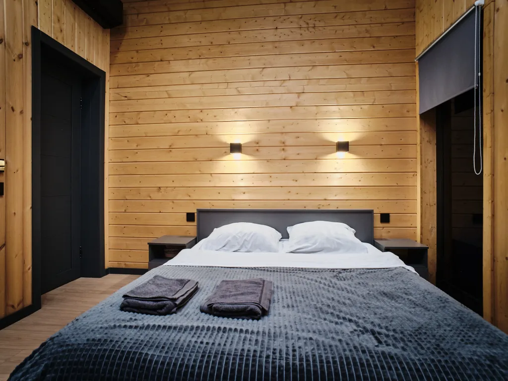 Уютный нoвый дом с сауной у горнолыжного склона "Морошка"