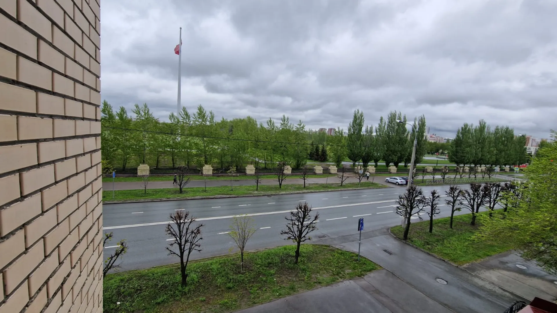 Вид на парк Победы с окна спальни 
