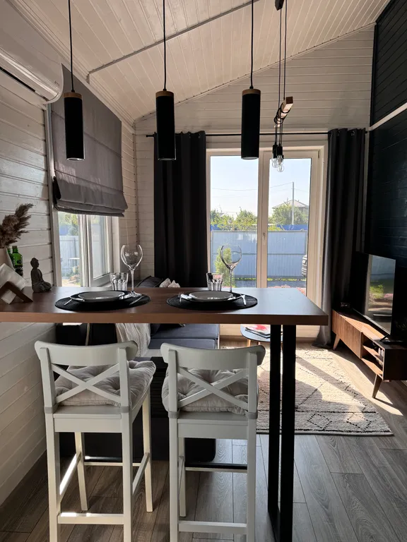 Уютный дом с сауной, в стиле барнхаус, недалеко от реки