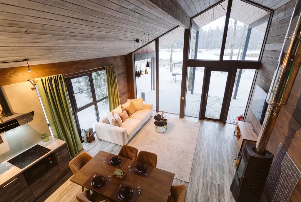 Домик с камином и кондиционером