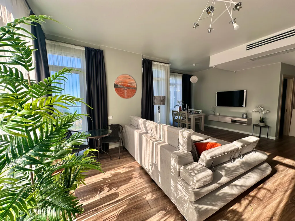 2-х комнатный апарт, бассейн + парковка, жк white sails