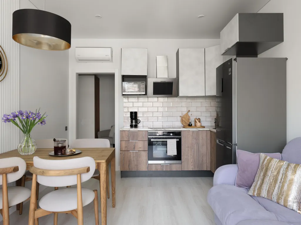 Апартаменты Иvolga с кухней-гостиной, спальней и выходом на отдых