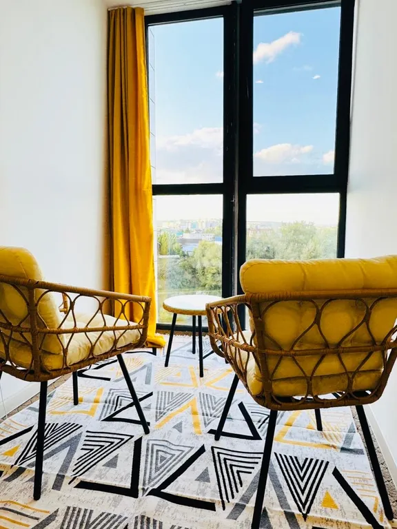 Апартаменты, студия с видом на речку, квартира в новом жилом комплексе