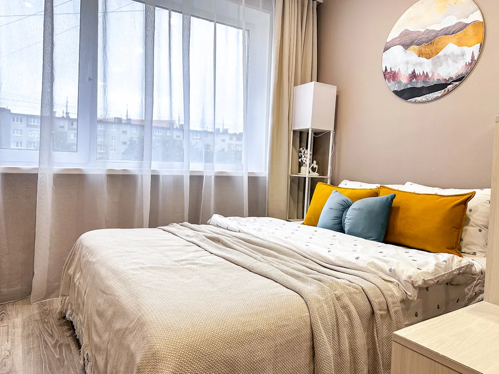 Апартаменты с 2-спальной кроватью, заселением 24/7