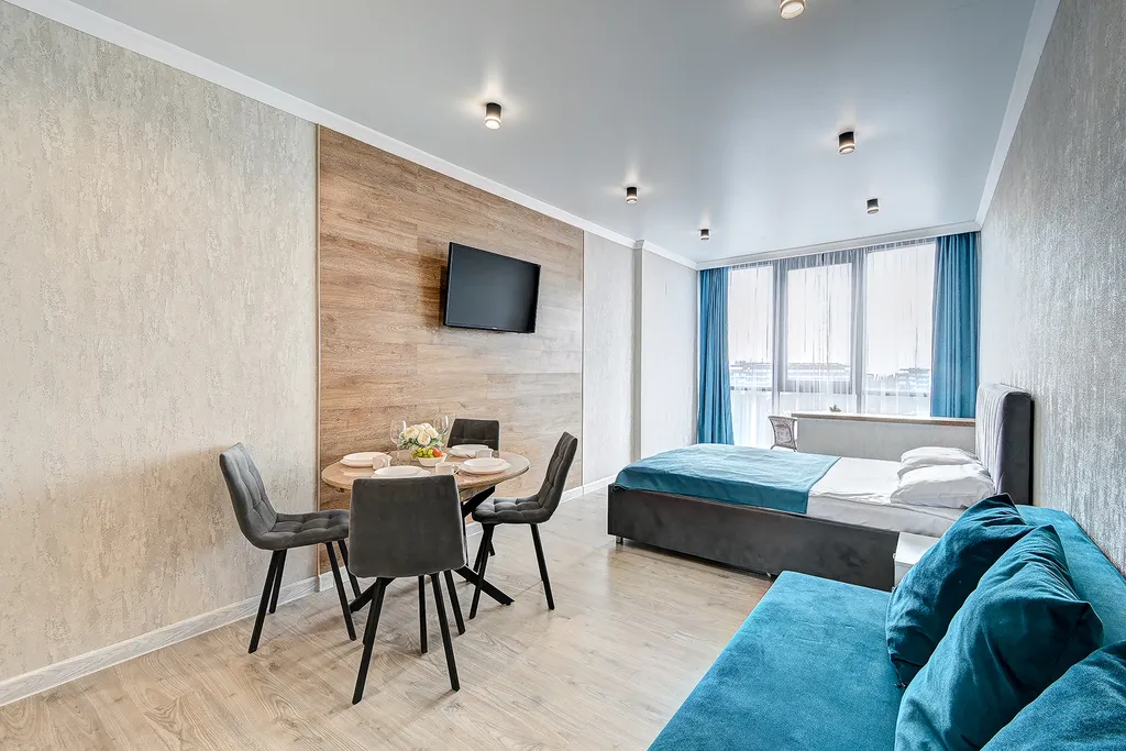 Квартира Квартира Уютная студия с панорамой на море, с бассейном на территории жк — Адлер