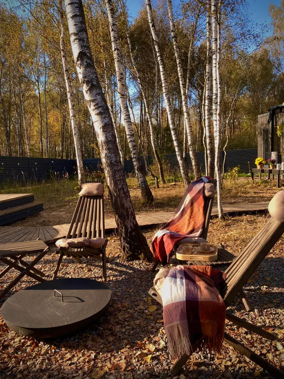 Скандинавский дом с джакузи, сауной и видом на живописное поле