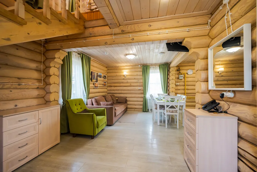 Уютные апартаменты 65 м² c 2-мя спальнями в деревянном доме