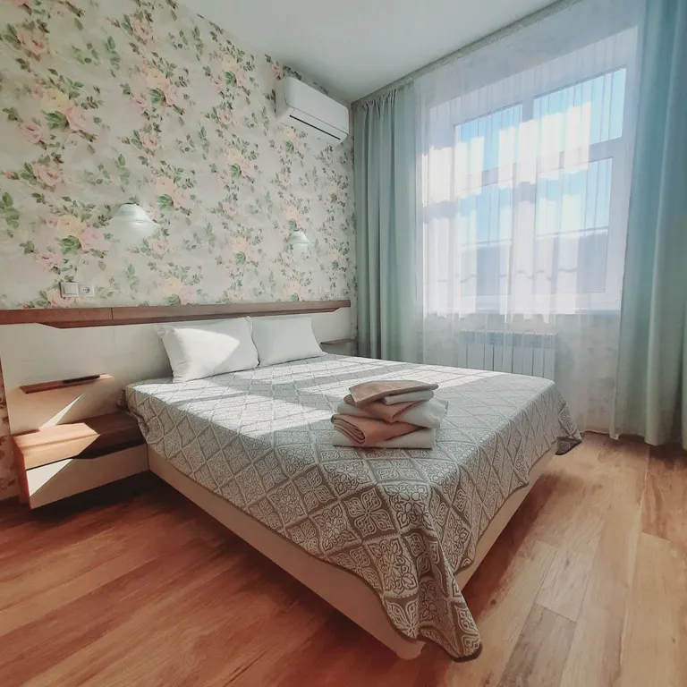 Уютная однокомнатная квартира в новом доме с видом на горы