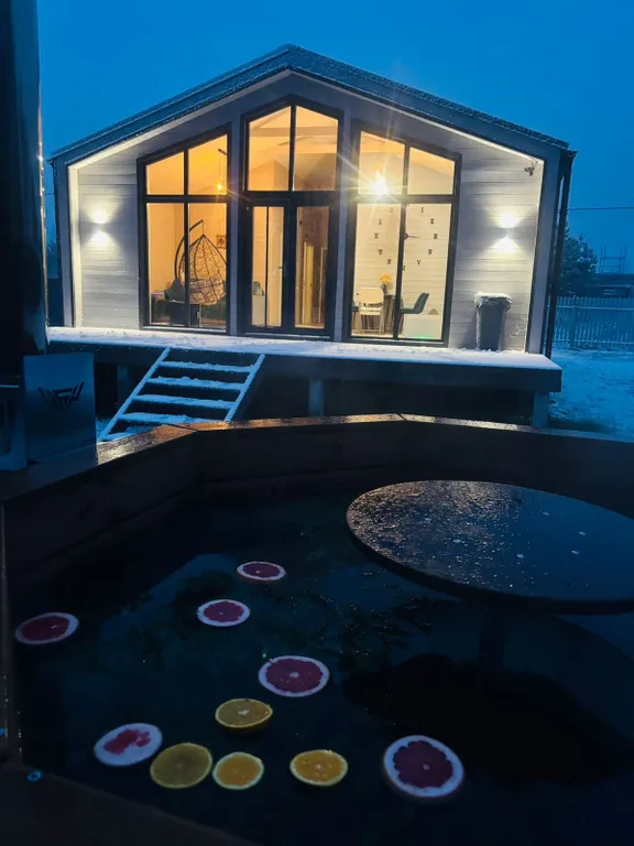 Барнхаус с банным чаном в уединённом месте