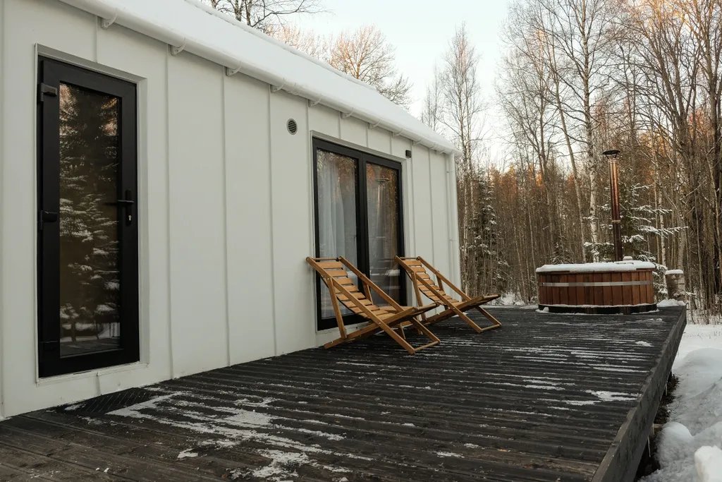 Дом в лесу на 2-х с купелью фурако и мангальной зоной