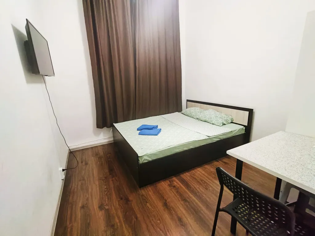 Светлая студия с большой кроватью у станции МЦД-4 Железнодорожная