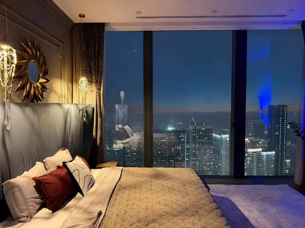 Квартира Квартира Sky City Moscow Уютная Студия на 43 этаже с видом на закат! Lux дизайн — Москва