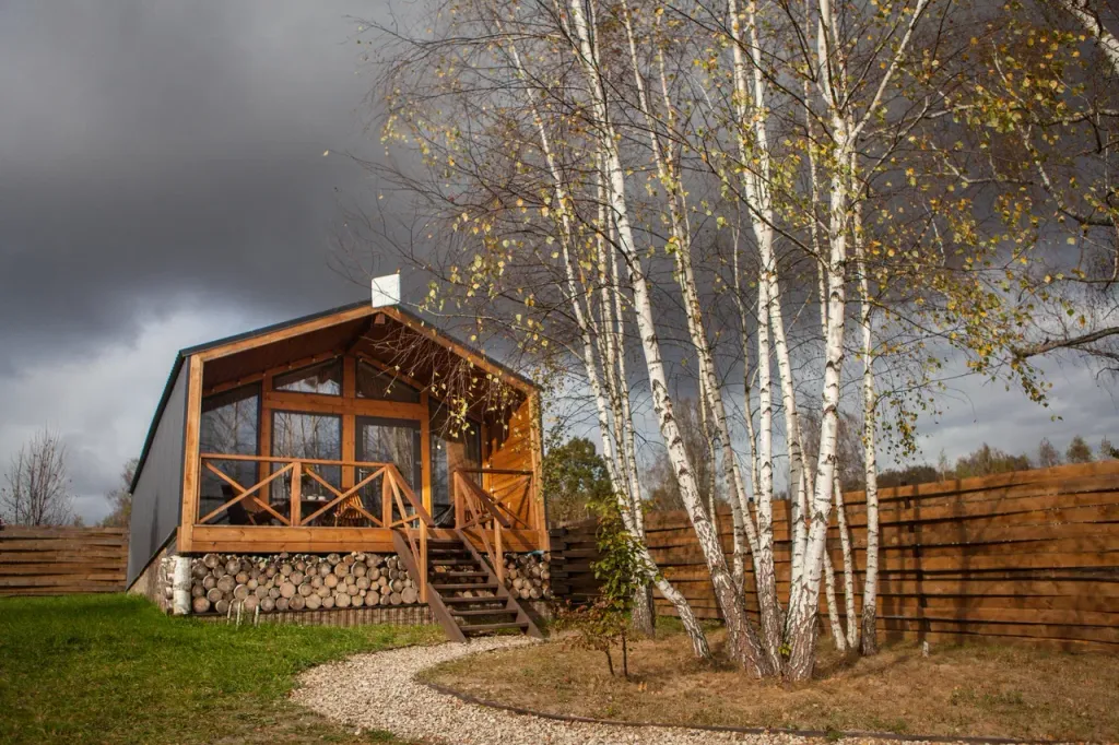 Барнхаус ВЕСНА с камином и баней