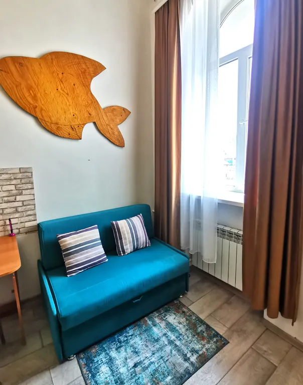 Уютная студия с видом на Золотой мост