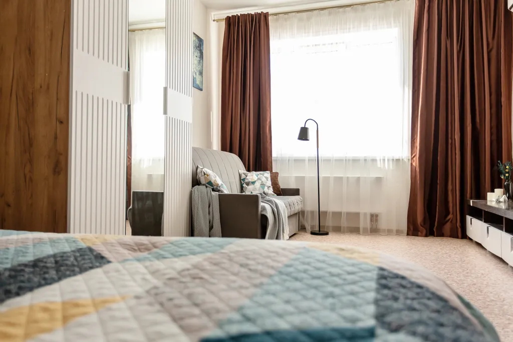 Уютная 1-комнатная квартира, 40 м², 2 кровати