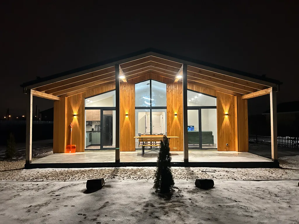 Эко-дом у озера с чаном, сауной и бильярдом