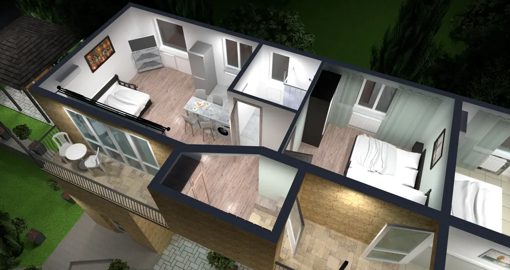 Апартаменты с красивым видом в усадьбе Можжевеловый дворик Айвовое