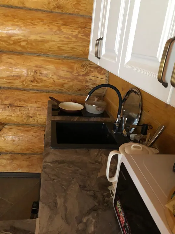 Дом из цельного массива с баней