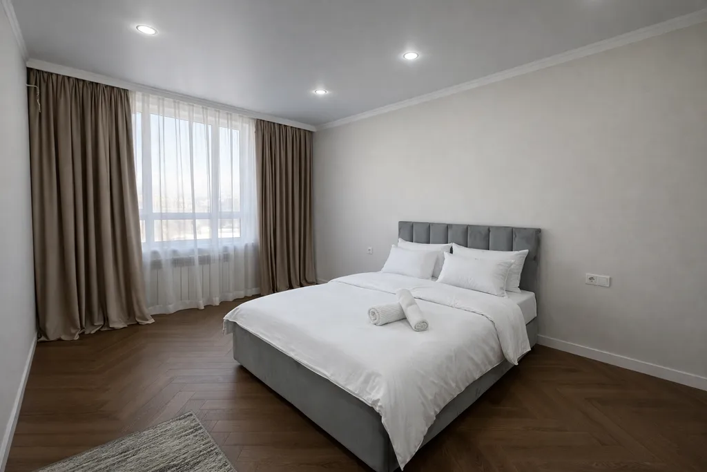 Просторная евротрешка бизнес-формата с видом на горы в ЖК Rams City