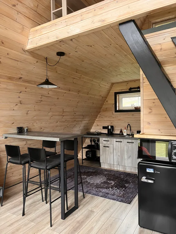 А-фрейм 6/6 с видом на горы и лес