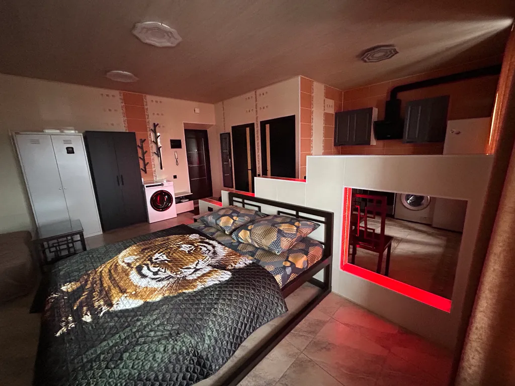 Студия с красивым видом на центр города