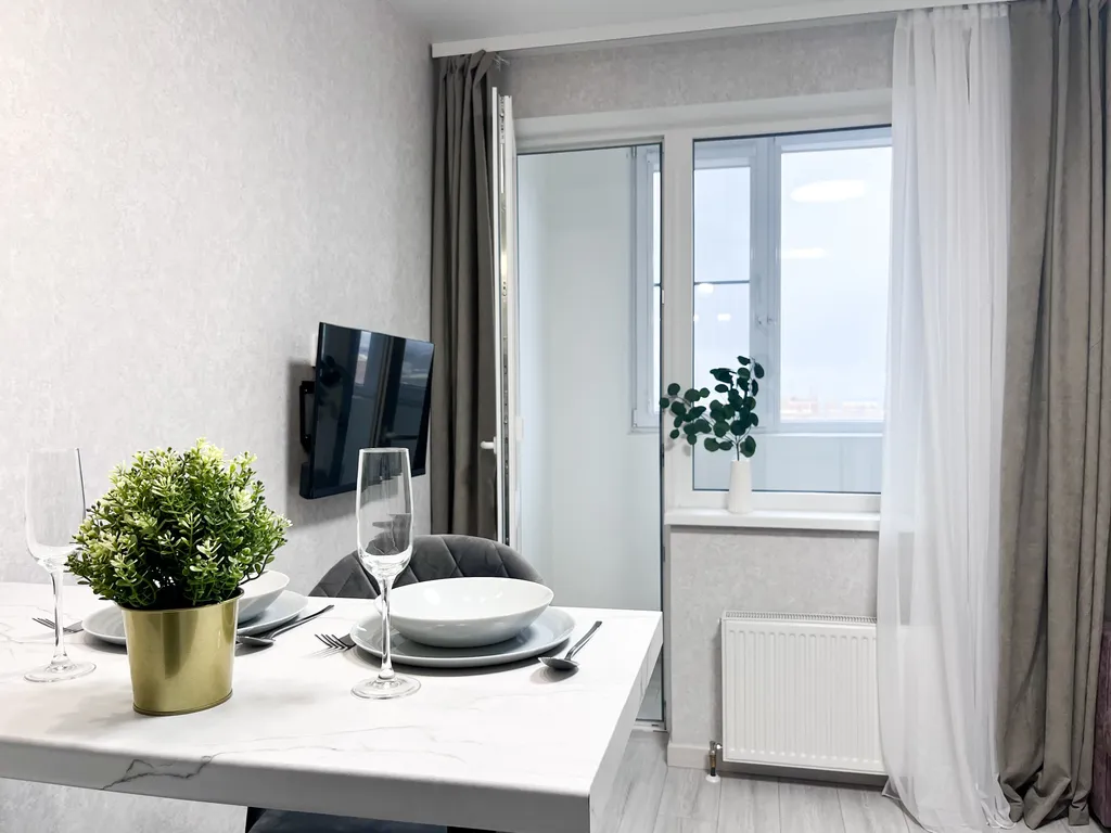 Превосходная студия для двоих с лоджией