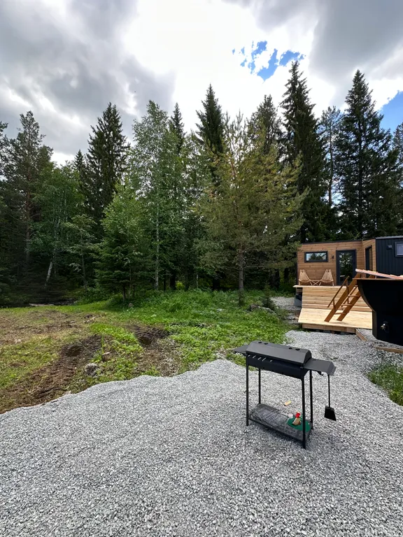 Дом в лесу с видом на реку