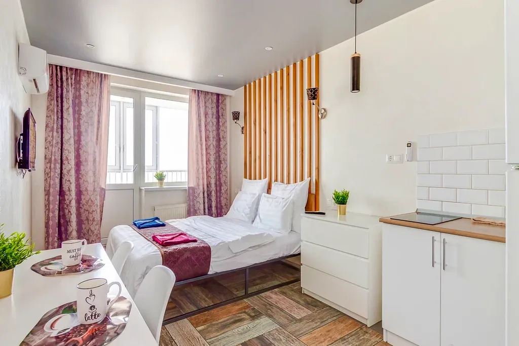 Квартира Уютная студия с большой лоджией в доме бизнес-класса — аренда посуточно в Химки