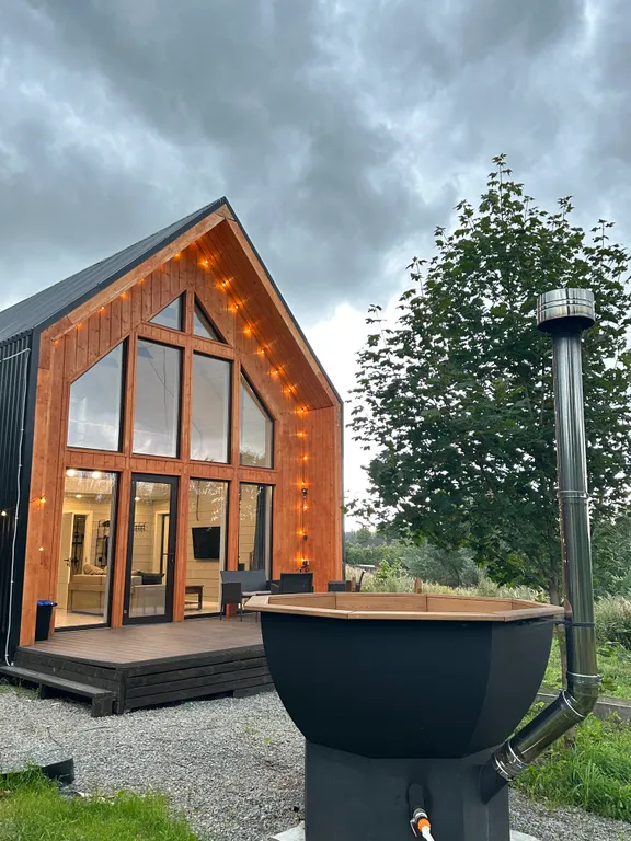 Коттедж Новый дом, барнхаус с баней и чаном на природе — Шумилово