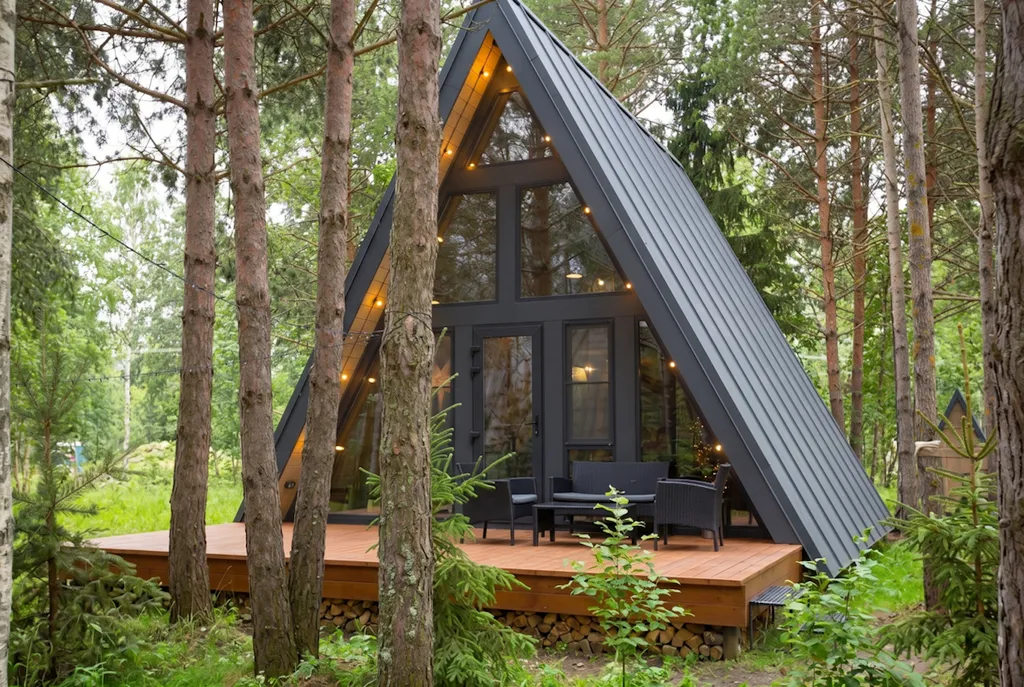 Домик A-Frame без купели