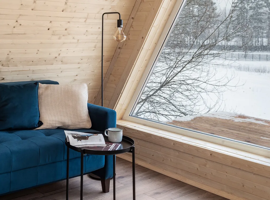 A-frame с беседкой и сауной у Игоры