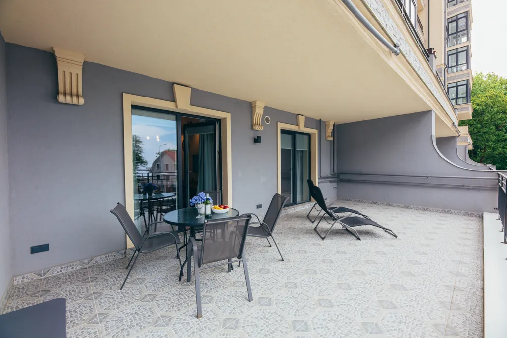 Квартира Olive marine resort с видом на море и большой террасой