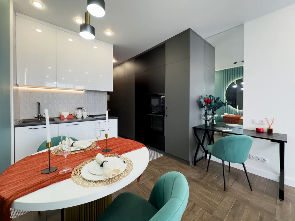 Квартира Квартира Дизайнерская студия для пары, вид на Москва-сити — Москва