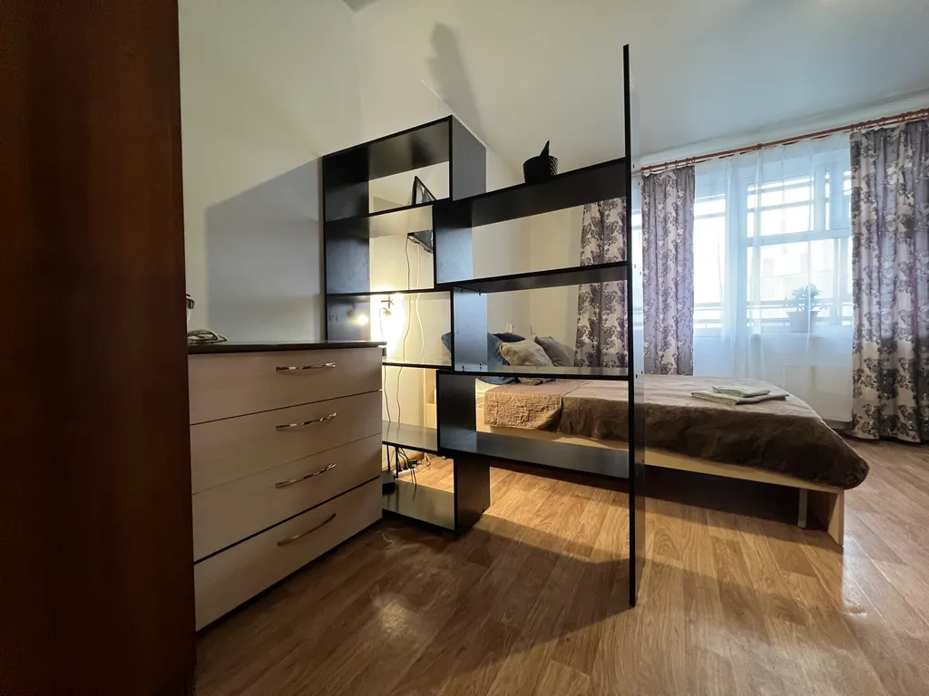 Уютная студия в Северном с кроватью и диваном