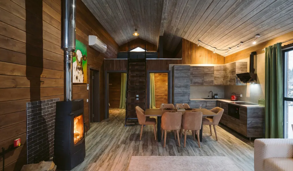 Домик с камином и кондиционером