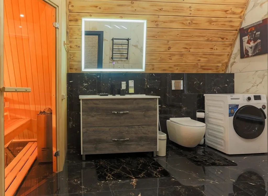 Большой дом a-frame в-небо с бассейном