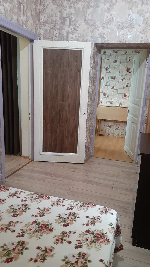 Проходная комната. Вид на вход в зал (слева) и кухню (прямо)