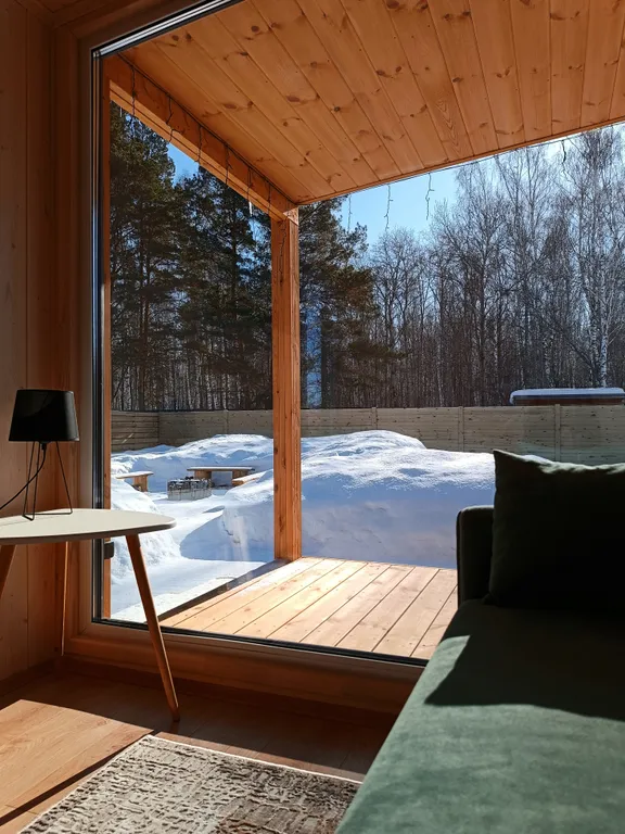 Дом у леса с банным чаном и баней