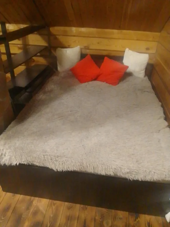 Дом с прудом в лесу, баня банный чан