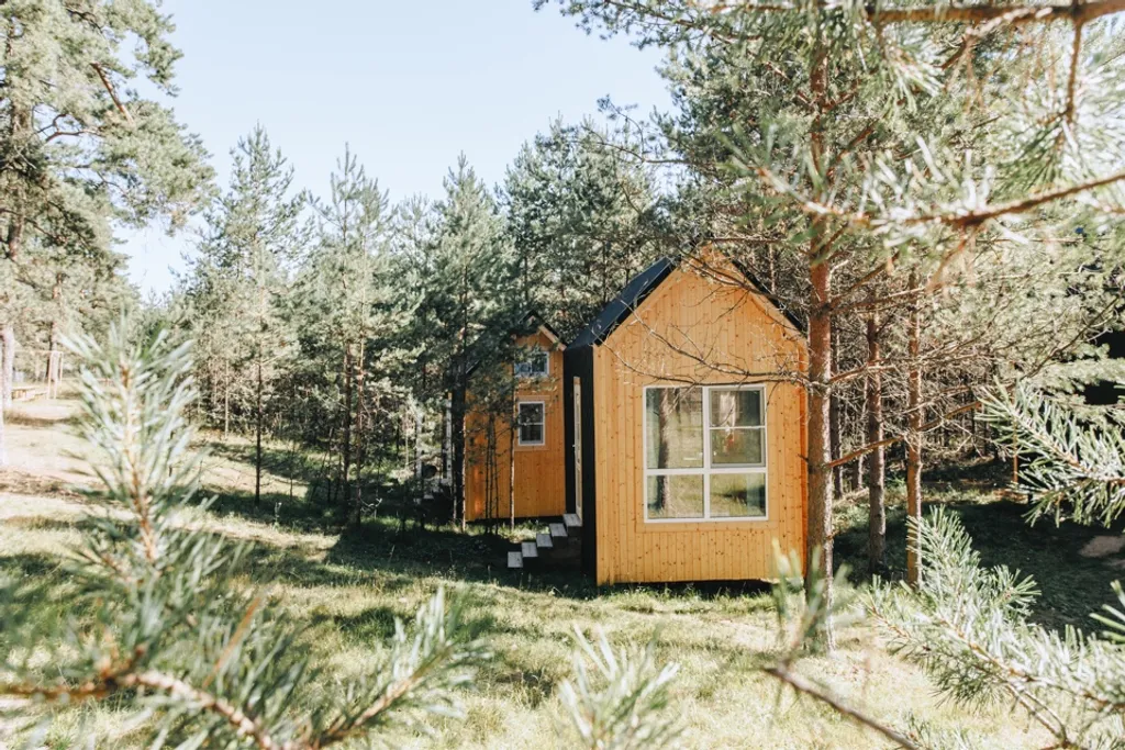 Уютный домик в сосновом лесу